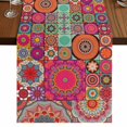 thumbnail image 1 of Table Runners 90 Inches Long Dress Scarves, Colorful Ethnic Farmhouse Coffee/Dining/Kitchen Table Runner for Living Room, Modern Abstract National Geometric Red 13x90 Inch, 1 of 9