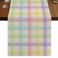 thumbnail image 1 of Table Runners 90 Inches Long Dress Scarves, Colorful Grid Plaid Farmhouse Coffee/Dining/Kitchen Table Runner for Living Room, Country Vintage Simple Geometric 13x90 Inch, 1 of 9