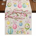 thumbnail image 1 of Table Runners 90 Inches Long Dress Scarves, Easter Eggs Farmhouse Coffee/Dining/Kitchen Table Runner for Living Room, Spring Watercolor Bunny Flower on Linen 13x90 Inch, 1 of 9
