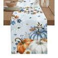 thumbnail image 1 of Table Runners 90 Inches Long Dress Scarves, Fall Blue Maple Farmhouse Coffee/Dining/Kitchen Table Runner for Living Room, Thanksgiving Pumpkins Daisy Country Leaves 13x90 Inch, 1 of 7
