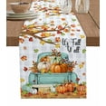thumbnail image 1 of Table Runners 90 Inches Long Dress Scarves, Fall Farmhouse Coffee/Dining/Kitchen Table Runner for Living Room, Thanksgiving Maple Leaf Branch Pumpkin Car Plaid 13x90 Inch, 1 of 7