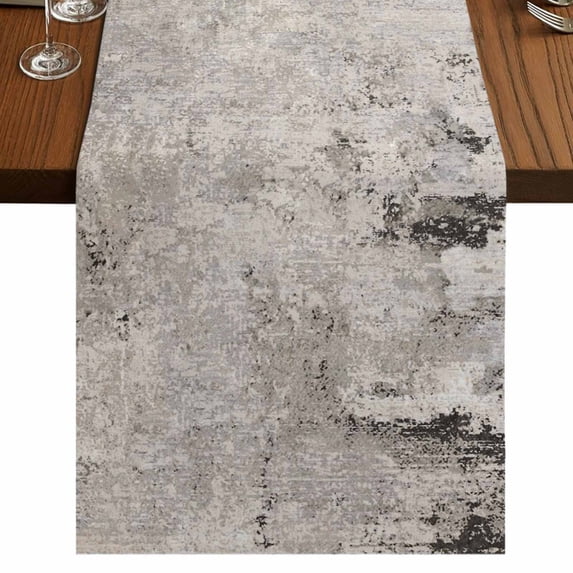 Table Runners 90 Inches Long Dress Scarves, Gray Brown Farmhouse Coffee/Dining/Kitchen Table Runner for Living Room, Vintage Shabby Texture Making Old 13x90 Inch