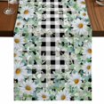 thumbnail image 1 of Table Runners 90 Inches Long Dress Scarves, Green Eucalyptus Leaves Farmhouse Coffee/Dining/Kitchen Table Runner for Living Room, Daisy Floral 13x90 Inch, 1 of 9