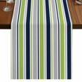 thumbnail image 1 of Table Runners 90 Inches Long Dress Scarves, Green Gray Striped Farmhouse Coffee/Dining/Kitchen Table Runner for Living Room, Farmhouse Stripes Modern Abstract Art 13x90 Inch, 1 of 9