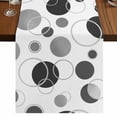 thumbnail image 1 of Table Runners 90 Inches Long Dress Scarves, Grey Black Polka Dots Farmhouse Coffee/Dining/Kitchen Table Runner for Living Room, Modern Abstract Art 13x90 Inch, 1 of 9