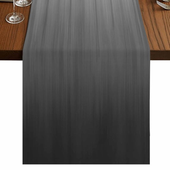 Table Runners 90 Inches Long Dress Scarves, Grey Ombre Farmhouse Coffee/Dining/Kitchen Table Runner for Living Room, Contemporary Gradient Abstract Art 13x90 Inch
