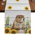 thumbnail image 1 of Table Runners 90 Inches Long Dress Scarves, Groundhog Day Farmhouse Coffee/Dining/Kitchen Table Runner for Living Room, Sunflower Spring Floral Botanical Vintage 13x90 Inch, 1 of 9