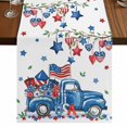 thumbnail image 1 of Table Runners 90 Inches Long Dress Scarves, Independence Day Farmhouse Coffee/Dining/Kitchen Table Runner for Living Room, Farmhouse American Flag Truck Star Love 13x90 Inch, 1 of 9