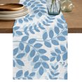 thumbnail image 1 of Table Runners 90 Inches Long Dress Scarves, Lake Blue Leaves Farmhouse Coffee/Dining/Kitchen Table Decor Table Runner for Living Room, Summer Farmhouse Botanical Boho Branch 13x90 Inch, 1 of 9