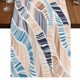 thumbnail image 1 of Table Runners 90 Inches Long Dress Scarves, Ombre Blue Brown Farmhouse Coffee/Dining/Kitchen Table Runner for Living Room, Summer Abstract Coastal Ocean Beach Wave 13x90 Inch, 1 of 9