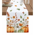 thumbnail image 1 of Table Runners 90 Inches Long Dress Scarves, Orange Green Fall Farmhouse Coffee/Dining/Kitchen Table Runner for Living Room, Thanksgiving Pumpkins Maple Leaf 13x90 Inch, 1 of 7