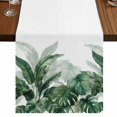thumbnail image 1 of Table Runners 90 Inches Long Dress Scarves, Palm Leaves Tropical Farmhouse Coffee/Dining/Kitchen Table Runner for Living Room, Green Botanical Summer 13x90 Inch, 1 of 9