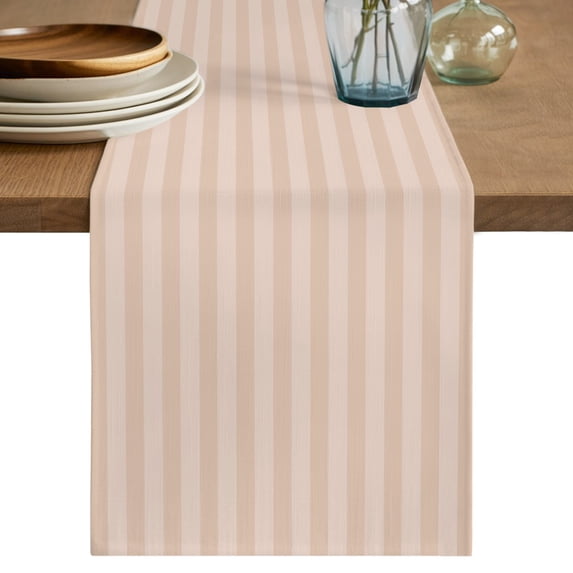 Table Runners 90 Inches Long Dress Scarves, Peach Pink Stripes Farmhouse Coffee/Dining/Kitchen Table Decor Table Runner for Living Room, Modern Vertical Lines Geometric Simple 13x90 Inch