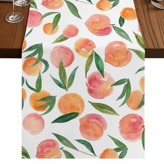 Table Runners 90 Inches Long Dress Scarves, Pink Botanical Farmhouse Coffee/Dining/Kitchen Table Runner for Living Room, Summer Botanical Elegant Pastoral 13x90 Inch