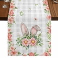 thumbnail image 1 of Table Runners 90 Inches Long Dress Scarves, Pink Floral Easter Farmhouse Coffee/Dining/Kitchen Table Runner for Living Room, Spring Flowers Grey Plaid Pastoral 13x90 Inch, 1 of 9