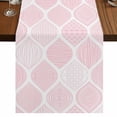 thumbnail image 1 of Table Runners 90 Inches Long Dress Scarves, Pink Geometric Farmhouse Coffee/Dining/Kitchen Table Runner for Living Room, Morocco Modern Simple Abstract Aesthetic 13x90 Inch, 1 of 9