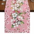 thumbnail image 1 of Table Runners 90 Inches Long Dress Scarves, Pink Orchid Flowers Farmhouse Coffee/Dining/Kitchen Table Runner for Living Room, Vintage Floral Leaves Plants Spring 13x90 Inch, 1 of 9