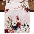 thumbnail image 1 of Table Runners 90 Inches Long Dress Scarves, Pink Valentine's Day Farmhouse Coffee/Dining/Kitchen Table Runner for Living Room, Spring Floral Eucalyptus Leaves 13x90 Inch, 1 of 9