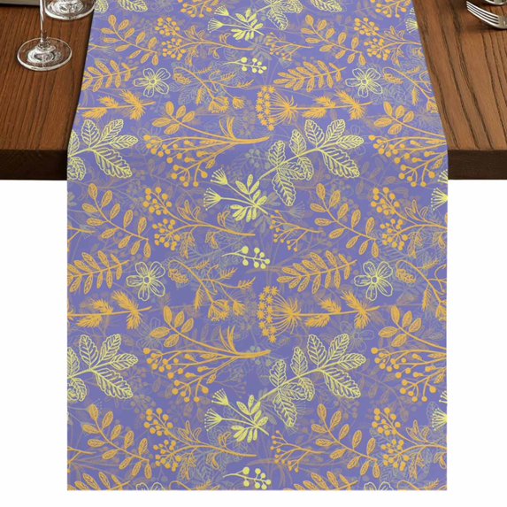 Table Runners 90 Inches Long Dress Scarves, Purple Dandelion Farmhouse Coffee/Dining/Kitchen Table Runner for Living Room, Modern Minimalist Flowers Spring 13x90 Inch