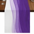 thumbnail image 1 of Table Runners 90 Inches Long Dress Scarves, Purple Waves Farmhouse Coffee/Dining/Kitchen Table Runner for Living Room, Ombre Abstract Art Gradient Modern 13x90 Inch, 1 of 9