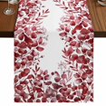 thumbnail image 1 of Table Runners 90 Inches Long Dress Scarves, Red Eucalyptus Leaves Farmhouse Coffee/Dining/Kitchen Table Runner for Living Room, Spring Summer Botanical 13x90 Inch, 1 of 9
