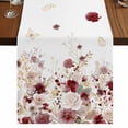 thumbnail image 1 of Table Runners 90 Inches Long Dress Scarves, Red Spring Floral Farmhouse Coffee/Dining/Kitchen Table Runner for Living Room, Elegant Pastoral Flowers Watercolor 13x90 Inch, 1 of 9
