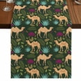 thumbnail image 1 of Table Runners 90 Inches Long Dress Scarves, Retro Desert Camel Farmhouse Coffee/Dining/Kitchen Table Runner for Living Room, Tropical Animal Aloe Vera Leaves Dark Green 13x90 Inch, 1 of 9