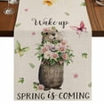 thumbnail image 1 of Table Runners 90 Inches Long Dress Scarves, Rustic Groundhog Farmhouse Coffee/Dining/Kitchen Table Runner for Living Room, Spring Floral Butterfly Botanical 13x90 Inch, 1 of 9