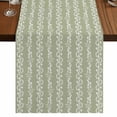 thumbnail image 1 of Table Runners 90 Inches Long Dress Scarves, Sage Green Spring Leaves Farmhouse Coffee/Dining/Kitchen Table Runner for Living Room, Pastoral Botanical Striped Flowers 13x90 Inch, 1 of 9