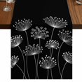 thumbnail image 1 of Table Runners 90 Inches Long Dress Scarves, Spring Dandelion Farmhouse Coffee/Dining/Kitchen Table Runner for Living Room, Modern Country Flower Black White 13x90 Inch, 1 of 9