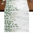 thumbnail image 1 of Table Runners 90 Inches Long Dress Scarves, Spring Emerald Green Eucalyptus Farmhouse Coffee/Dining/Kitchen Table Runner for Living Room, Botanical Leaf Country 13x90 Inch, 1 of 9