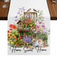 thumbnail image 1 of Table Runners 90 Inches Long Dress Scarves, Spring Floral Farmhouse Coffee/Dining/Kitchen Table Runner for Living Room, Rabbits Country Leaves Tulips Daisy Botanical 13x90 Inch, 1 of 9