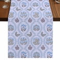 thumbnail image 1 of Table Runners 90 Inches Long Dress Scarves, Spring Floral Farmhouse Coffee/Dining/Kitchen Table Runner for Living Room, Retro Flowers Leaves Botanical Light Blue 13x90 Inch, 1 of 9