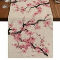 thumbnail image 1 of Table Runners 90 Inches Long Dress Scarves, Spring Flowers Farmhouse Coffee/Dining/Kitchen Table Runner for Living Room, Country Pink Peach Blossoms Botanical Floral 13x90 Inch, 1 of 9