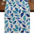 thumbnail image 1 of Table Runners 90 Inches Long Dress Scarves, Spring Leaves Farmhouse Coffee/Dining/Kitchen Table Runner for Living Room, Blue Plants Country Botanical Leaf Beige 13x90 Inch, 1 of 9