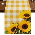 thumbnail image 1 of Table Runners 90 Inches Long Dress Scarves, Spring Sunflowers Farmhouse Coffee/Dining/Kitchen Table Runner for Living Room, Yellow White Plaid Farmhouse Rustic 13x90 Inch, 1 of 9
