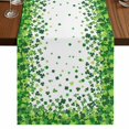 thumbnail image 1 of Table Runners 90 Inches Long Dress Scarves, St. Patrick's Day Farmhouse Coffee/Dining/Kitchen Table Runner for Living Room, Spring Lucky Shamrocks Rustic Leaves 13x90 Inch, 1 of 9