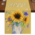 thumbnail image 1 of Table Runners 90 Inches Long Dress Scarves, Sunflower Farmhouse Coffee/Dining/Kitchen Table Runner for Living Room, Yellow Flowers Summer Botanical Farmhouse 13x90 Inch, 1 of 9