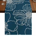 thumbnail image 1 of Table Runners 90 Inches Long Dress Scarves, Teal Flowers Farmhouse Coffee/Dining/Kitchen Table Runner for Living Room, Spring Floral Botanical Modern Art 13x90 Inch, 1 of 9