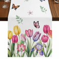thumbnail image 1 of Table Runners 90 Inches Long Dress Scarves, Tulips Spring Floral Farmhouse Coffee/Dining/Kitchen Table Runner for Living Room, Pastoral Flowers Butterfly Farmhouse 13x90 Inch, 1 of 9