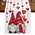 thumbnail image 1 of Table Runners 90 Inches Long Dress Scarves, Valentine's Day Farmhouse Coffee/Dining/Kitchen Table Runner for Living Room, Simple Romantic Gnomes Red Love Heart 13x90 Inch, 1 of 9