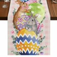 thumbnail image 1 of Table Runners 90 Inches Long Dress Scarves, Vintage Easter Farmhouse Coffee/Dining/Kitchen Table Runner for Living Room, Colorful Floral Eggs Bunny Pink Plaid Rustic 13x90 Inch, 1 of 9