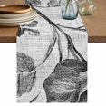 thumbnail image 1 of Table Runners 90 Inches Long Dress Scarves, Vintage Floral Farmhouse Coffee/Dining/Kitchen Table Decor Table Runner for Living Room, Spring Botanical Flowers Leaves Botanical Gray 13x90 Inch, 1 of 9