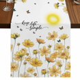 thumbnail image 1 of Table Runners 90 Inches Long Dress Scarves, Yellow Flowers Farmhouse Coffee/Dining/Kitchen Table Runner for Living Room, Elegant Spring Floral Butterflies 13x90 Inch, 1 of 9