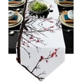 thumbnail image 1 of Table Runners Cherry Blossoms Pink Butterfly Tree Flower Modern Table Runner Cloth Dining Decor for Wedding Party Home Office, 1 of 5