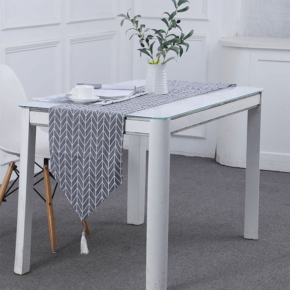 Table Runners Linen Nordic Printed Table Runners With Tassel Tablerunner For Teahouse TV Cabinet-B-33x240cm