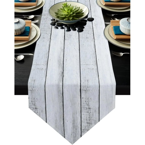 Table Runners Modern Vintage Wood Texture Orange Tablecloths Creative Table Runner Table Decoration Party Holiday Table Decor