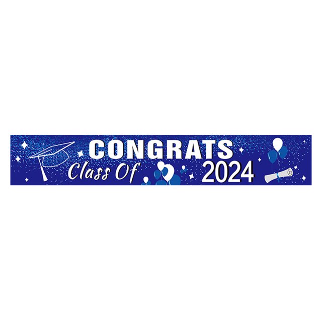 Table Runners for Parties Graduation Season Banner Banner Blue And