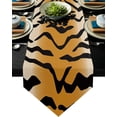 thumbnail image 1 of Table Runners Patchwork Animal Skin Black White Modern Table Runner Cloth Dining Decoration for Wedding Party Home Office, 1 of 5