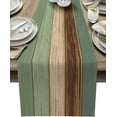 thumbnail image 1 of Table Runners Small 13X36 Inches Sage Green Brown,Cotton Linen Farmhouse Retro Rustic Barn Wood Texture Tablecloths Non-Slip Party Table Decorations for Kitchen,Home,Dining,Outdoor,, 1 of 1